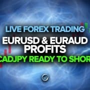 Live Forex Trading - EURAUD Profits + CADJPY Ready to Short?