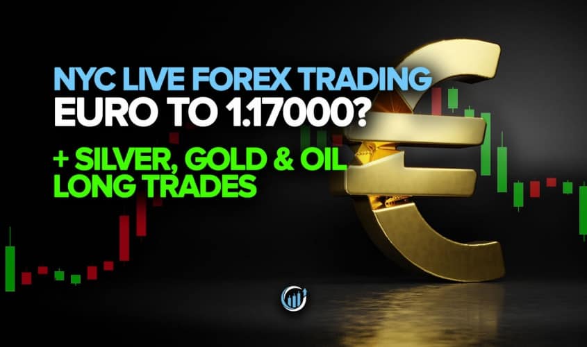 Live Forex Trading - Euro to 1.17000? Silver, Gold and Oil Long Trades!