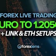 Forex Trading Room - Euro to 1.20500 + LINK and ETH Setups