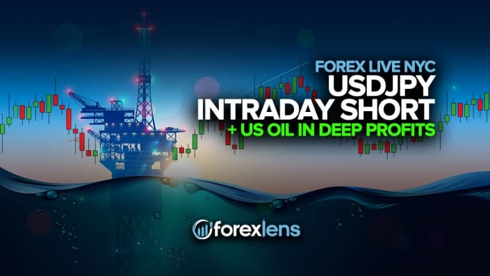 USDJPY Intraday Short + US Oil in Deep Profits