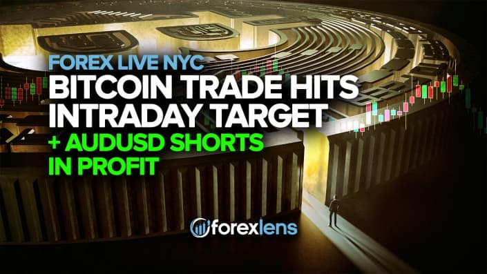Bitcoin Trade Hits Intrday Target + AUDUSD Shorts in Profit